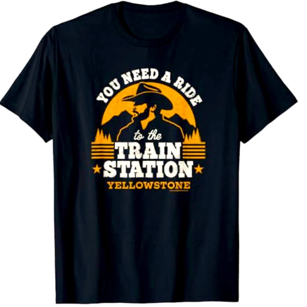 Black Yellowstone Rip T-shirt comes in all sizes small through 6XL
